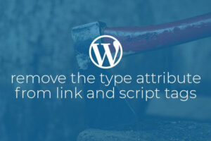 remove the type attribute